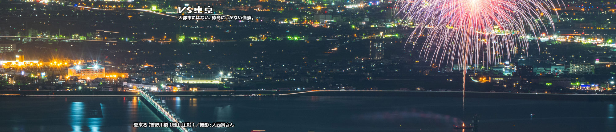 VS東京 大都市にはない、徳島にしかない価値。夏来る(眉山山頂からの吉野川橋) 撮影 大西賢さん