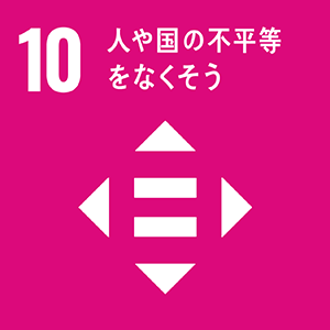 マークの画像:ゴール10 人や国の不平等をなくそう