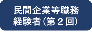 民間企業等職務経験者（第2回）