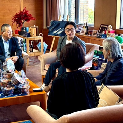 面会 関森初義 南越谷阿波踊り実行委員会長、中内啓夫 (一社)南越谷阿波踊り振興会長他の画像02