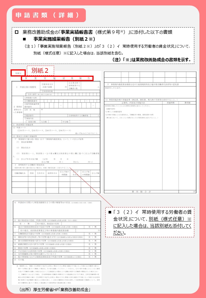 【申請書類3】賃上げ応援サポート事業補助金