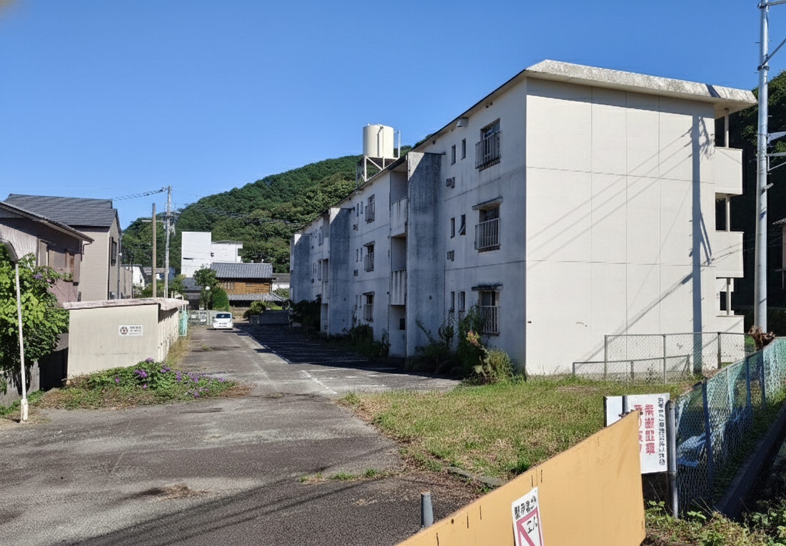 売却物件の北西方向からの写真