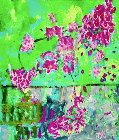 toa氏による花を描いた作品「花の雫」