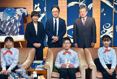 面会 徳島市佐古小学校金管バンド部(第13回全日本小学生金管バンド選手権出場報告)の画像01