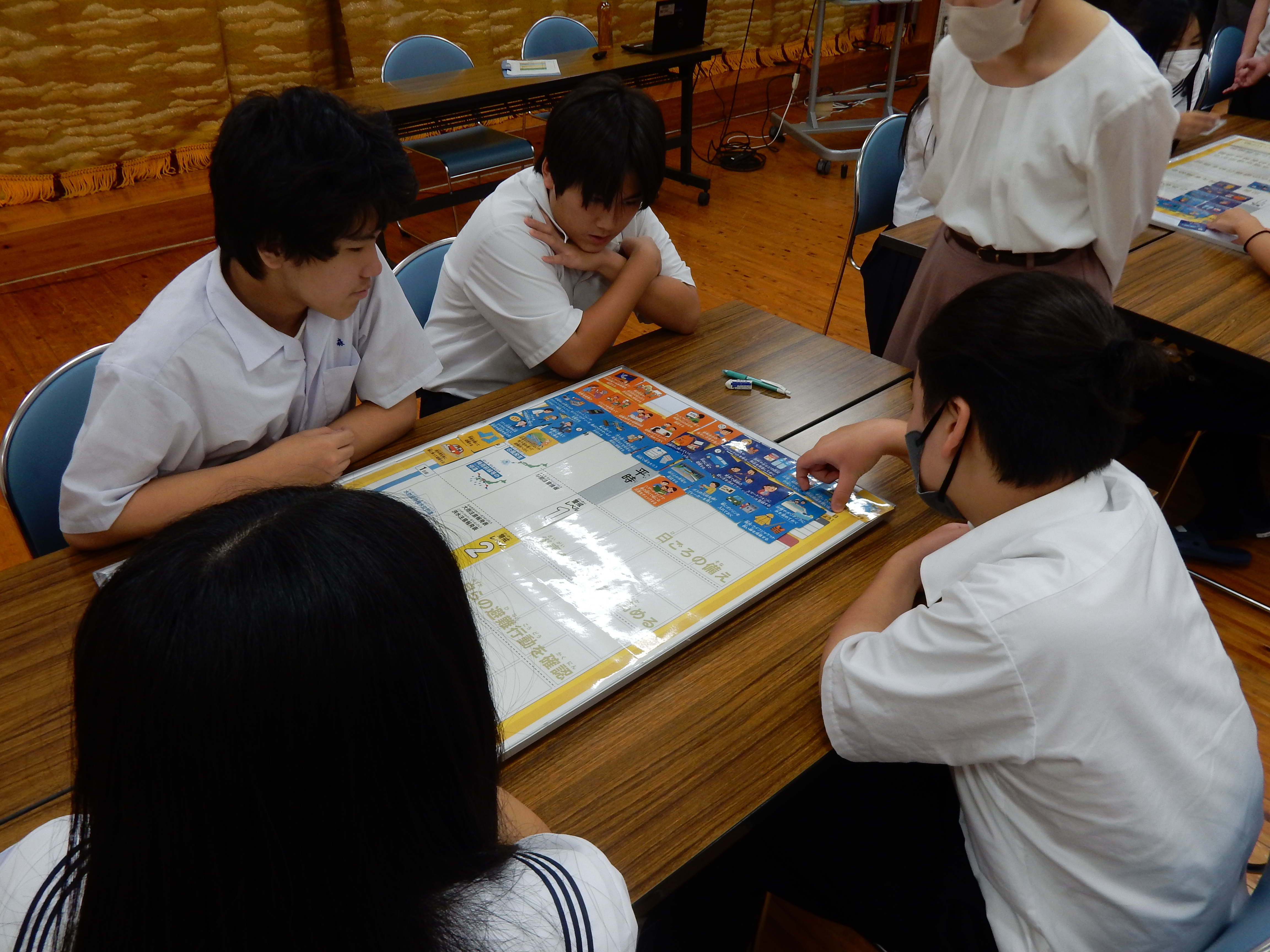 グループで相談しながら、ファミリータイムラインを作成