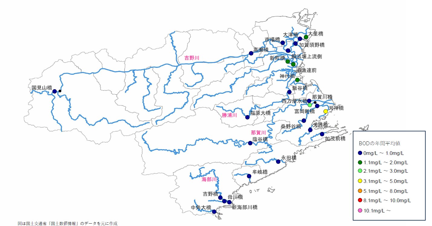 河川（全域）の水環境マップ