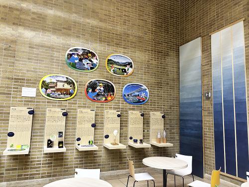 徳島県ゾーンの藍染め壁紙