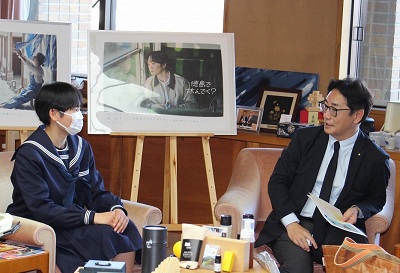 面会 阿南中学校女子バレーボール部 大西雪路 選手(全国中学生バレーボール選抜海外遠征日本代表「第10回ネーションズウインターカップ」出場報告) 他の画像02