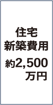 住宅新築費用 約2,500万円