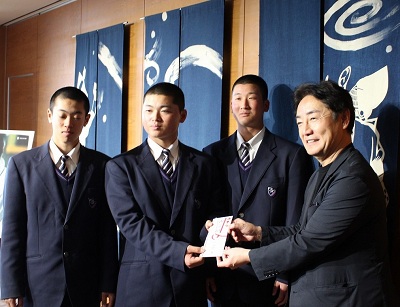 面会 阿南光高等学校 硬式野球部(第98回選抜高校野球大会出場報告)の画像02