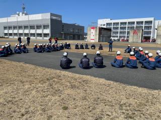 後方支援中隊長からのミーティング