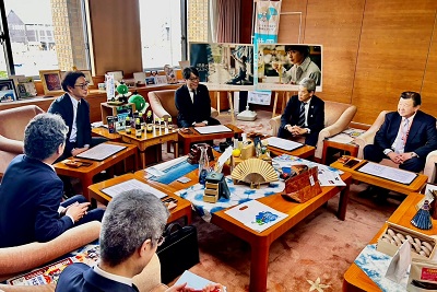 美馬市、(株)Mizkan、全国農業協同組合連合会徳島県本部、徳島県農業協同組合との「ゆずの産地振興に関する協定」締結式の画像02