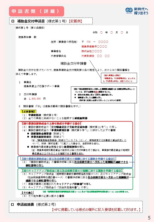 【申請書類1】賃上げ応援サポート事業補助金