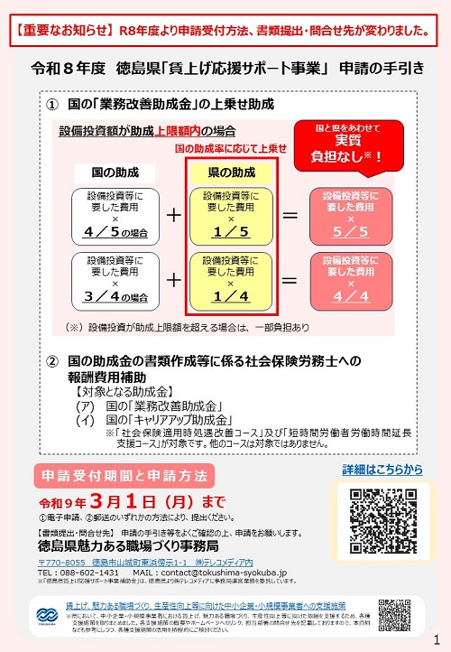 【概要】賃上げ応援サポート事業補助金