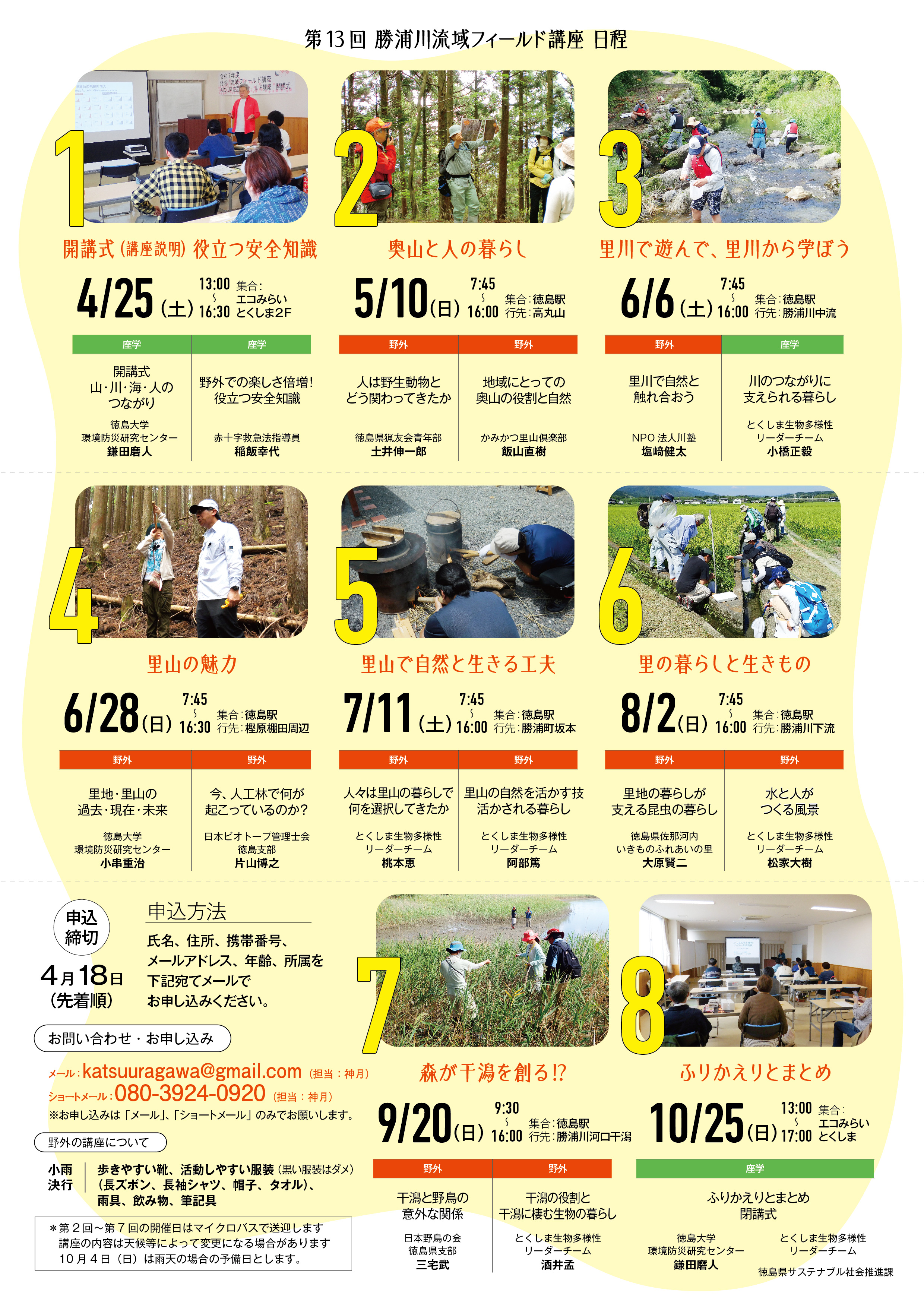 勝浦川流域フィールド講座2026裏