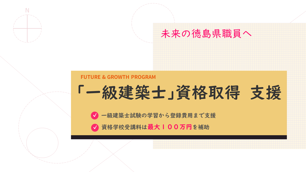 徳島県職員一級建築士取得支援