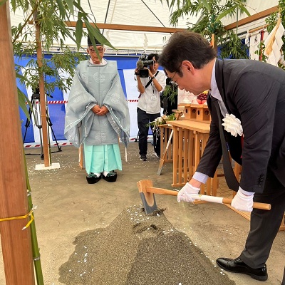 徳島県立学びの多様化学校(仮称)新築工事安全祈願祭・起工式の画像04