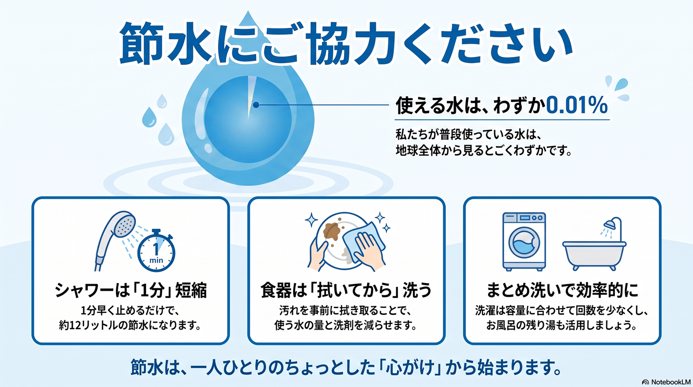 節水にご協力ください