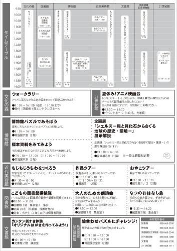 文化の森サマーフェスティバル(外部サイト,別ウィンドウで開く)