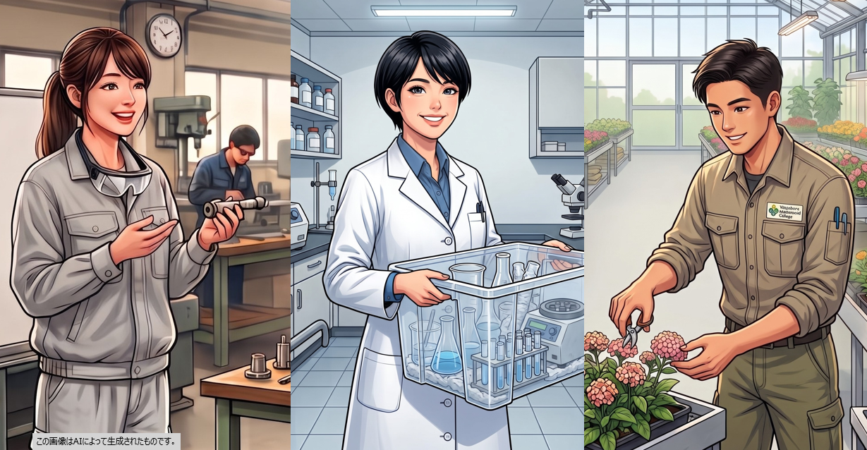 実習助手3名