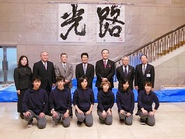 書道パフォーマンスの画像