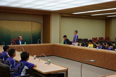 JFAバーモントカップ第28回全日本U－12フットサル選手権大会（表敬訪問）