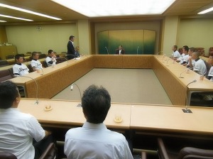 徳島東リトルシニア（日本リトルシニア第6回林和男旗杯国際野球大会出場）表敬訪問の画像