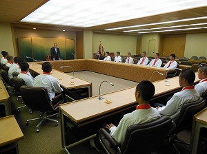 鳴門高等学校硬式野球部（第97回全国高等学校野球選手権大会出場）表敬訪問の画像