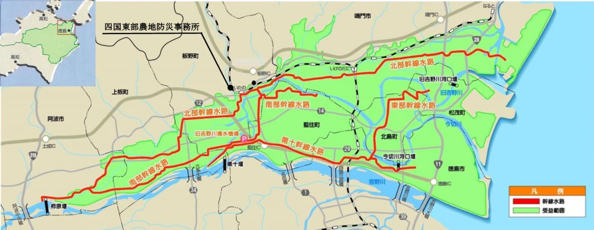 吉野川下流域地区計画概要図