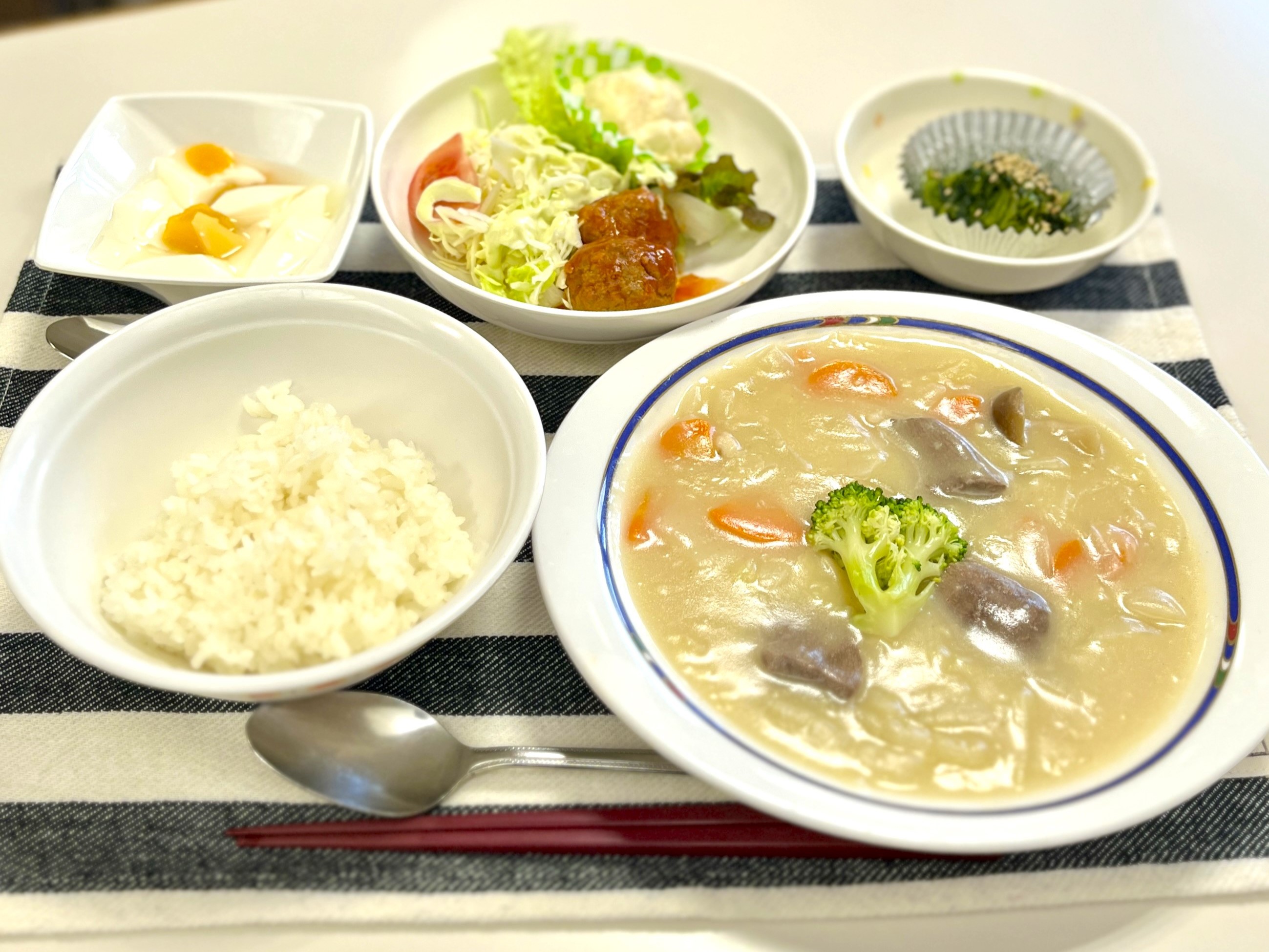 シカ肉のシチュー＆ミートボールの写真