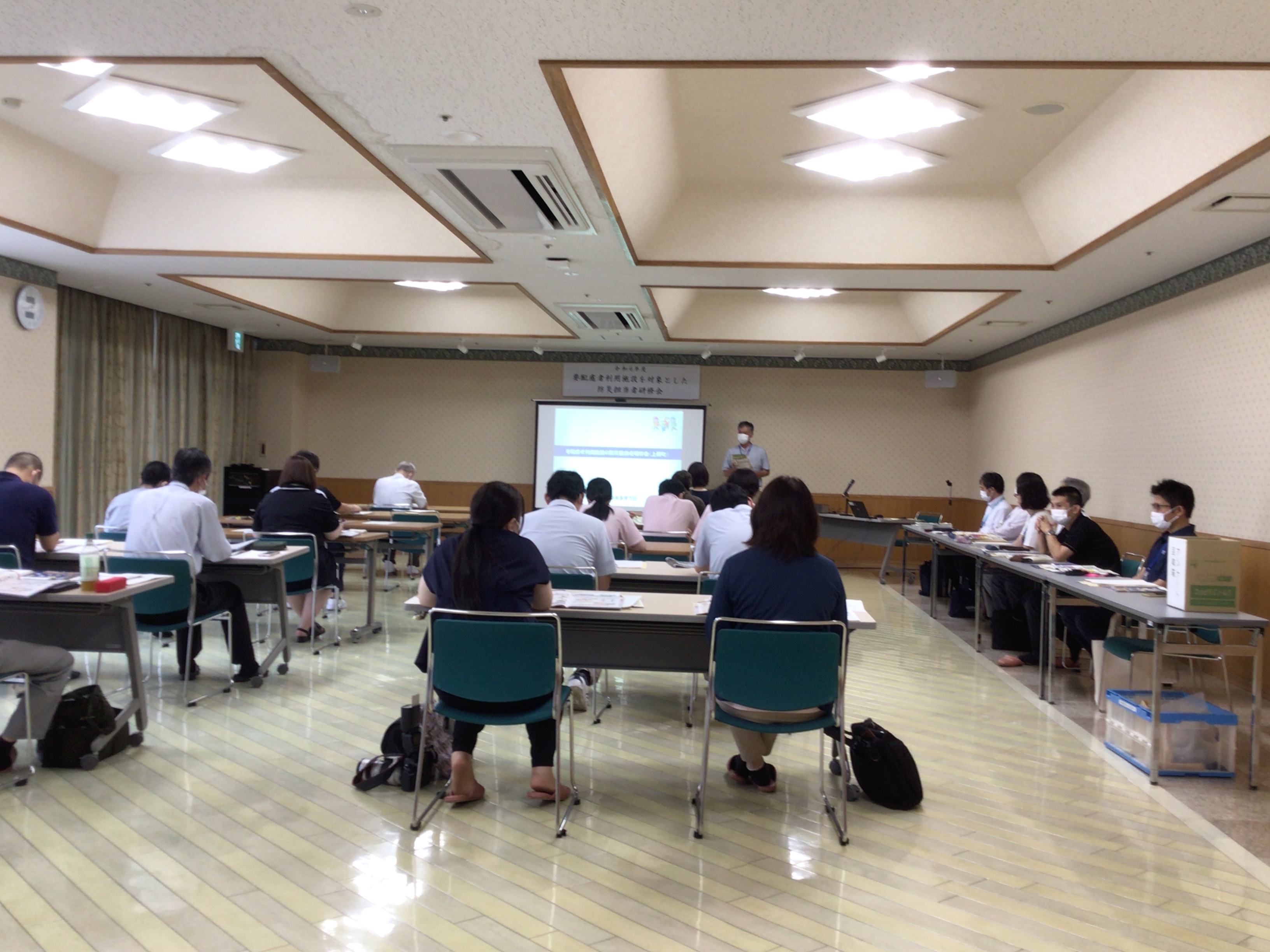 上勝町の防災対策・訓練について説明をしています。