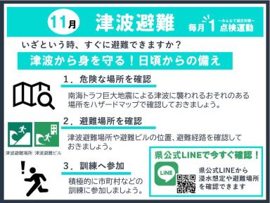 毎月1点検運動（11月津波避難）