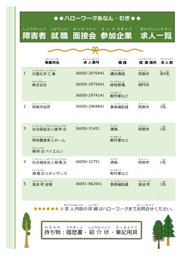 チラシ裏面