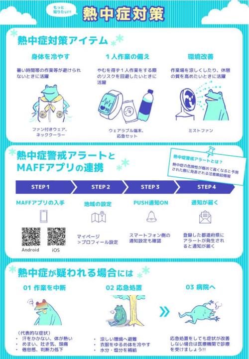 リーフレット（農作業中の熱中症を予防しましょう）