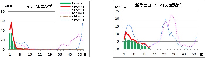 インフルエンザコロナ定点19w