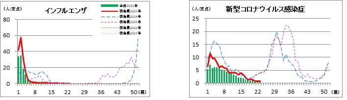 インフルエンザコロナ定点23w