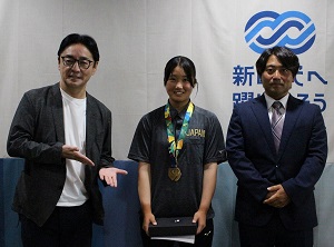 面会 徳島県立池田高等学校 辻校 女子ソフトボール部 港 良来 選手 他(WBSC第2回U-15女子ソフトボールワールドカップ優勝報告)の画像01