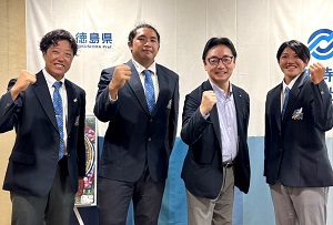 面会 四国大学陸上競技部 木村美海選手（天皇賜盃第94 回日本学生陸上競技対校選手権大会優勝報告他）、幸長慎一選手（第109 回日本陸上競技選手権大会優勝報告）他の画像01