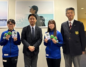 面会 ライフル射撃日本代表チーム 堀之内愛選手、泰地陽詩選手 他の画像01