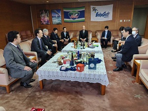 面会：徳島県リハビリテーション専門職協議会 鶯春夫氏他の写真