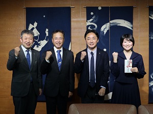 面会：徳島県立つるぎ高等学校 男子ソフトテニス部、徳島県立脇町 女子ソフトテニス部の写真1