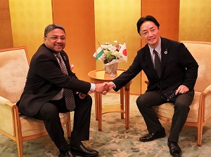 面会：シビ・ジョージ 駐日インド共和国特命全権大使他の写真