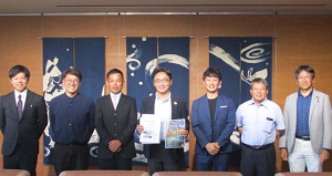 面会：春野祐治 那賀川町商工会会長他の写真1