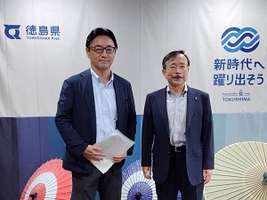 面会：全日本病院協会 田蒔徳島県支部長