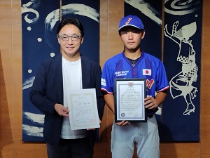 面会：徳島東リトルシニア 福留銀治 選手他の写真1