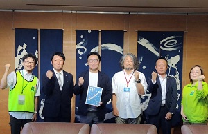 面会：江夏猛史 (特非)減災教育普及協会 理事長他の写真