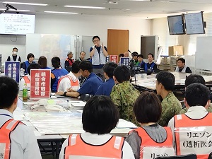 県災害対策本部図上訓練の写真1