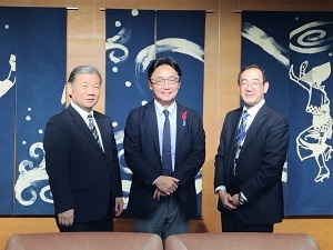 面会：福住尚紀 綜合警備保障(株)第八地域本部長兼第九地域本部長他の写真