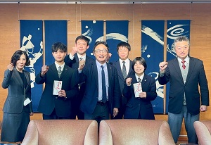 面会：徳島県立城北高等学校男子剣道部、徳島県立富岡東高等学校女子剣道部の写真