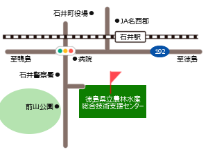 農林水産総合技術支援センターの地図